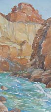 164milerapdattuckupMATtmb Grand Canyon watercolor painting